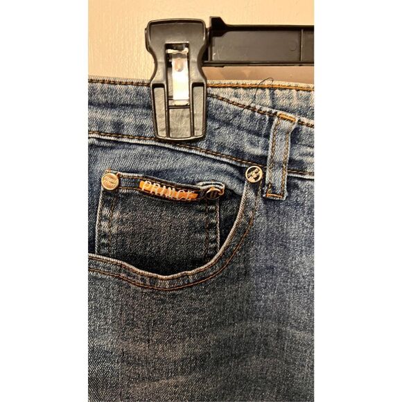 Prince Bright Jeans Womens Bootcut Stretch Flared Denim Blue Medium Wash Size 32 - Picture 3 of 10